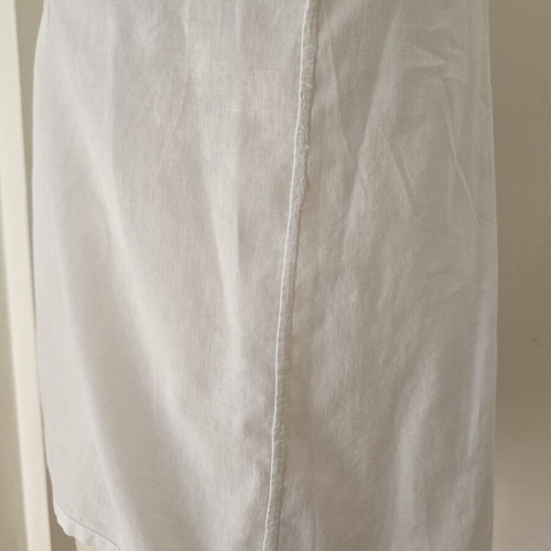 Vintage blouse with back buttons, size L, used, white cotton
