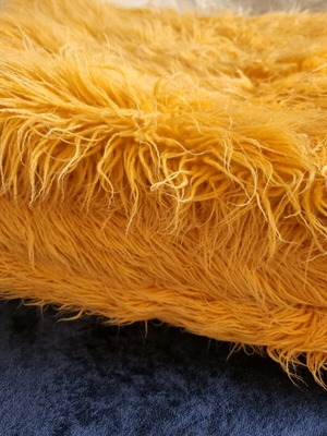 Set of 3 woolen flokati rugs like new 175×85 cm, apricot color