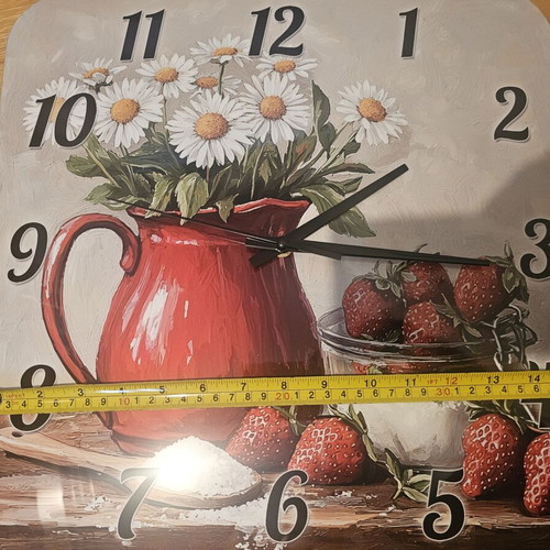 Decorative wall clock wooden, new, silent analog