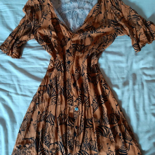 Summer dress size XS with zebra print like new