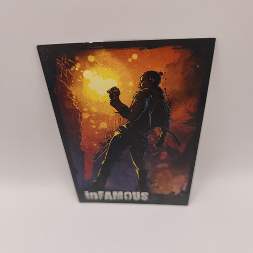 InFAMOUS postcard used, Sony Hellas edition