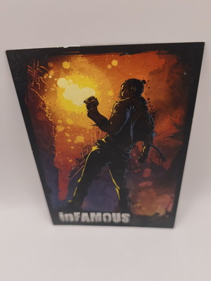 InFAMOUS postcard used, Sony Hellas edition
