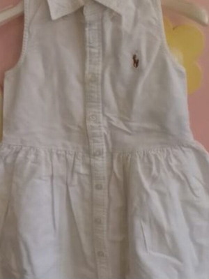Polo Ralph Lauren рокля 2 години бяла