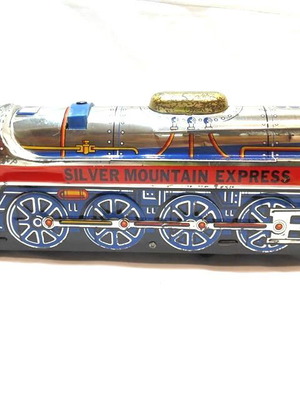 Τσίγκινη ατμομηχανή Silver Mountain Express 9678 δεκαετίας '70