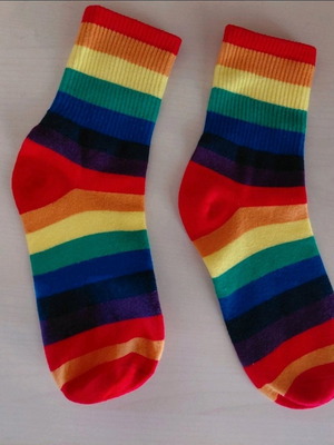 Rainbow Socks new, multicolored