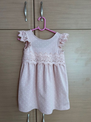 Isaac Mizrahi pink polka dot dress up to 3 years used