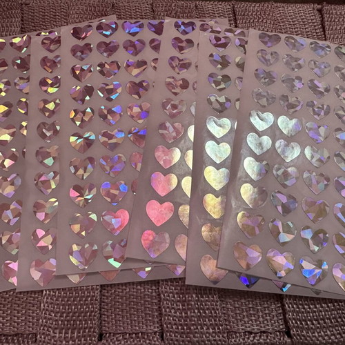 Heart sticker sheets pack of 6 new