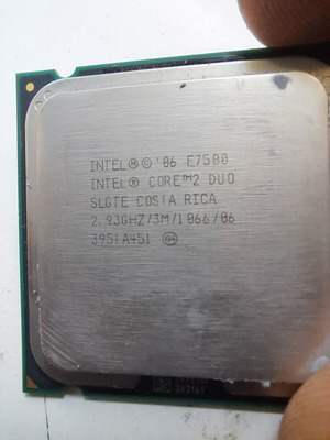 Intel Core 2 Duo E7500 processor used, 2.93GHz, LGA 775 socket