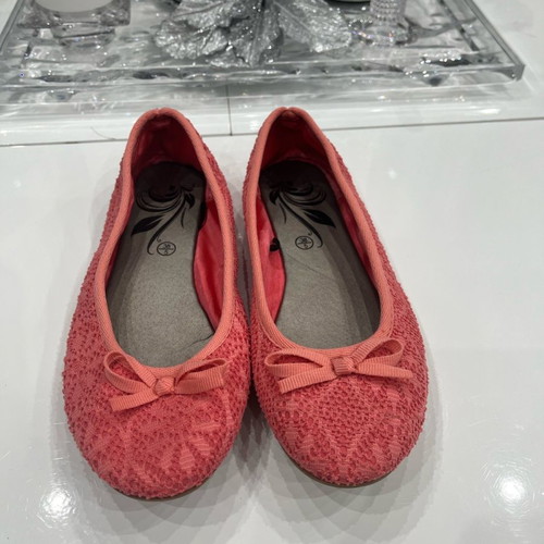 Women's ballet flats used, coral color, size 38
