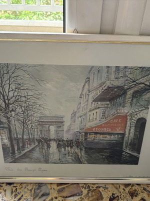 Arc de Triomphe framed print 47x38.5cm like new