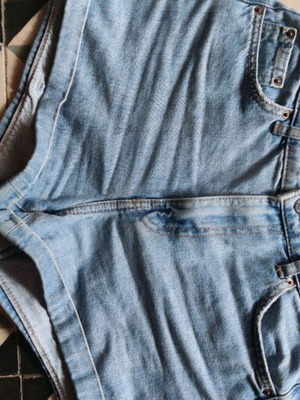 Bershka denim high waist shorts new, size 38, blue