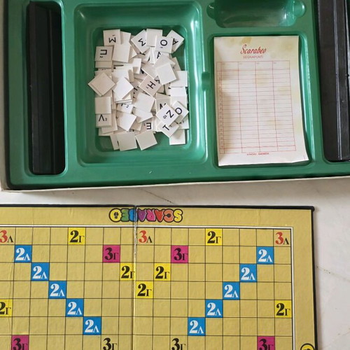 Scarabeo board game used, Greek Remoundo edition