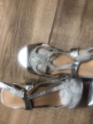 Silver Alta Moda sandals new with rhinestones, size 38