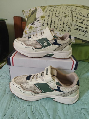 U.S. Polo Assn. Supole 5FX sneakers size 35 new, multicolor green