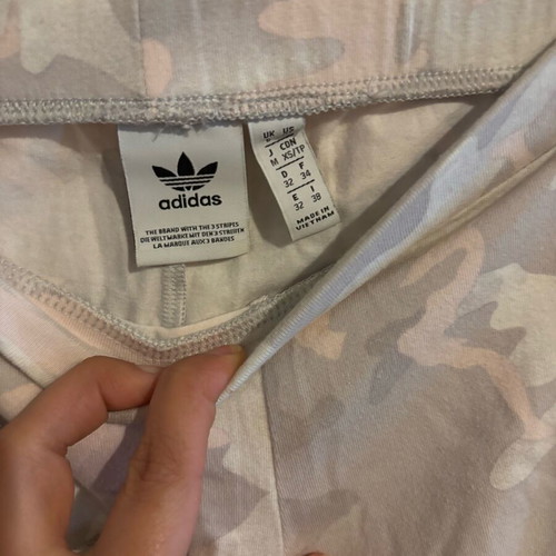 Adidas set leggings and top like new, grey and pink