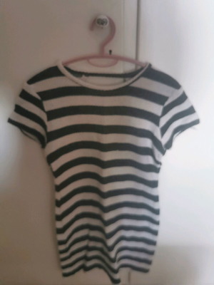 Striped mini dress like new, white and blue, size S
