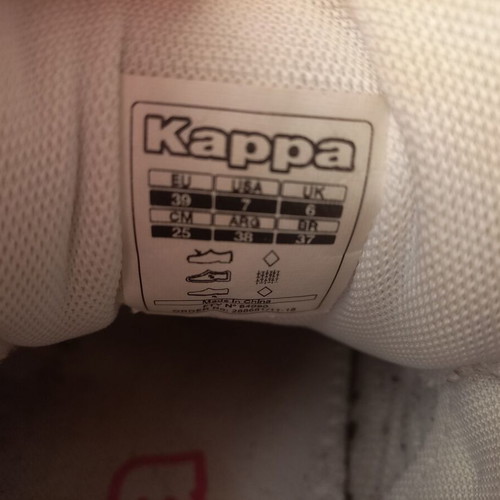 Kappa white sneakers like new, sizes 38.5 and 39