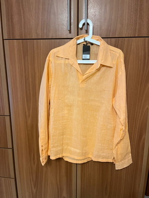Men's linen shirt Vittorio Artist size L orange like new
