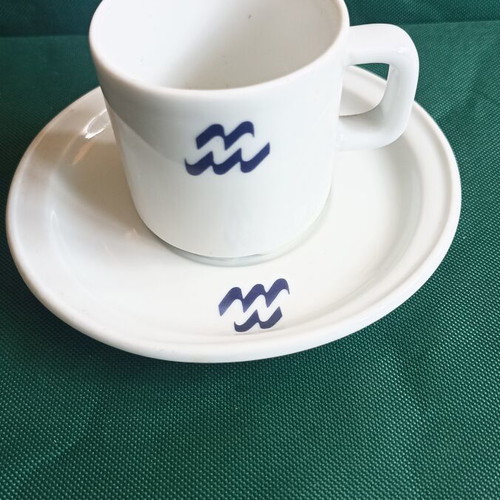 Vintage Bernardaud Limoges Coffee Cup and Saucer Le Méridien 90s like new