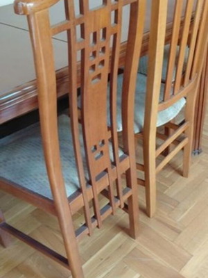 Dining set solid wood with extension, like new