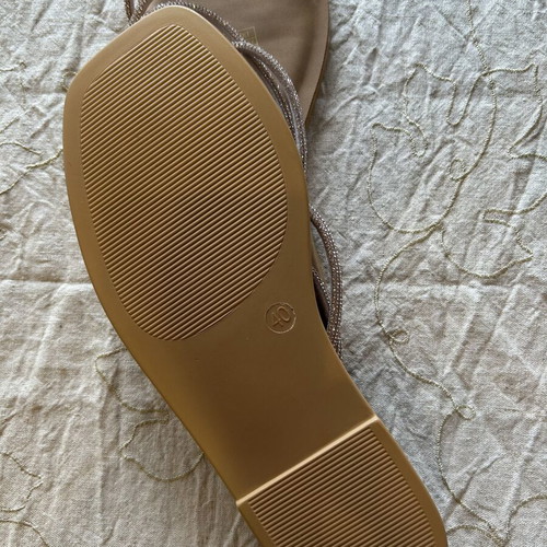 LC Waikiki women's slippers with fine straps and sparkling stones, new, size 40