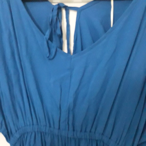 Plus Size φόρεμα μπλέ γυναικείο XXL καινούργιο, μακρύ με λάστιχο στη μέση