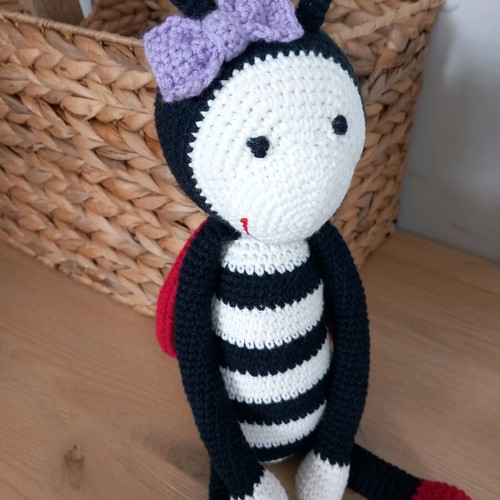 Amigurumi ladybug handmade knitted doll 40 cm new