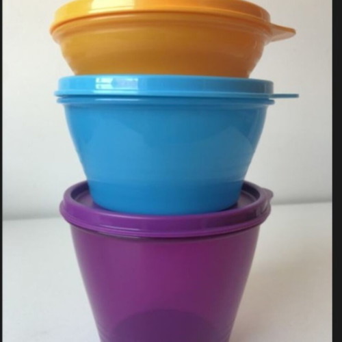 Tupperware bowl set 3 pieces 800ml, 500ml, 240ml new