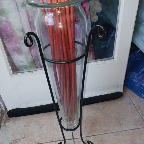 Glass amphora used with decorative branches 55 x 13 cm