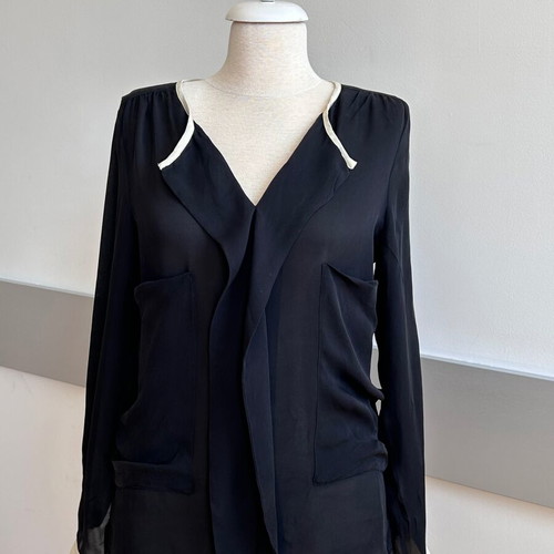 Day by Malene Birger silky blouse size S like new, black