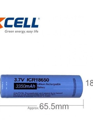 Pkcell Επαναφορτιζόμενη Μπαταρία 18650 Li-ion 3350mAh 3.7V 1τμχ Νέα