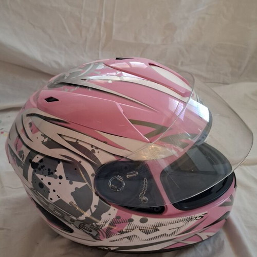 Zeus Full-Face Chaos Edition helmet used, size S, pink white