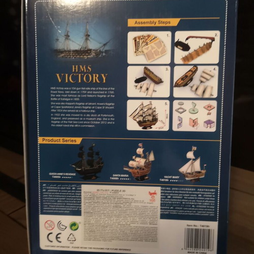 CubicFun 3D Puzzle HMS Victory like new, 189 pieces