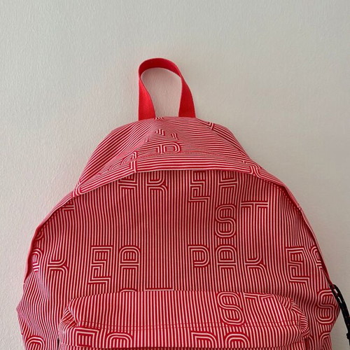 Eastpak striped red white backpack used