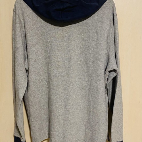 Abercrombie & Fitch hoodie like new, cotton, gray and blue, size L