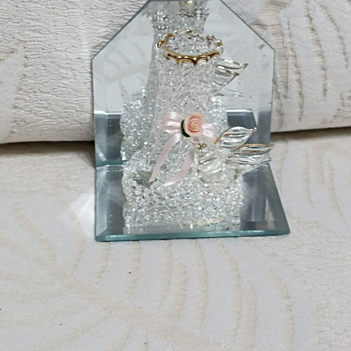 Glass decorative jar with mirror, like new