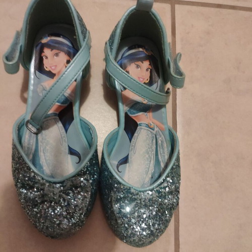 H&M turquoise girls' shoes size 27 new with glitter