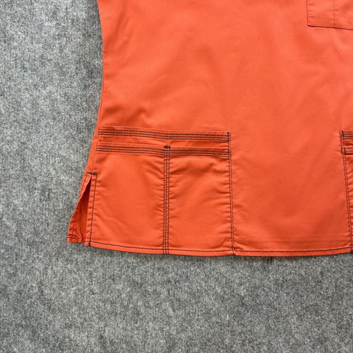 Dickies T-shirt medium used orange medical nurse top with pockets