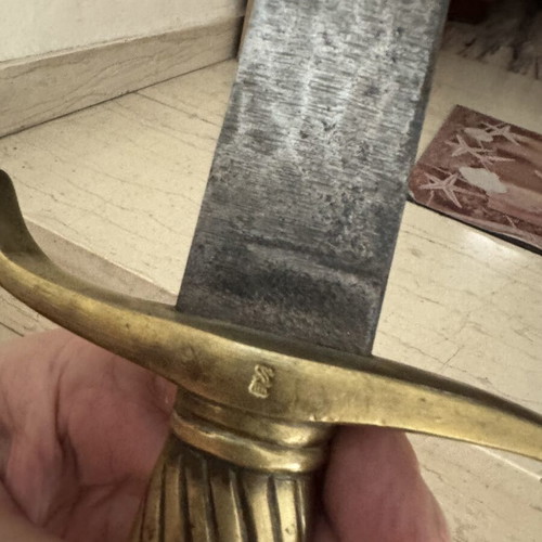 British brass-hilted naval dirk 19th century London, like new