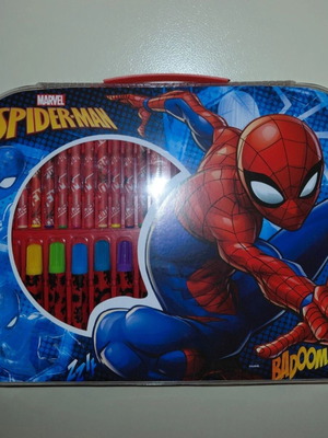 Spiderman painting set new with crayons, markers, pencils, and ruler
