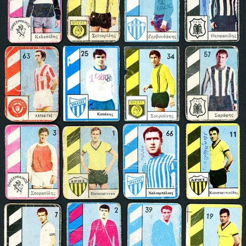 1960s Carousel 16 football cards with Dedes