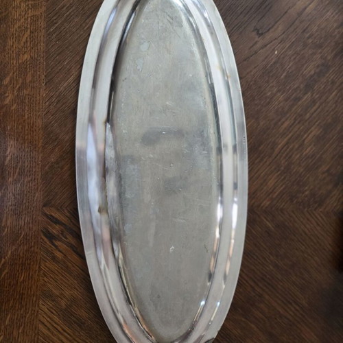 Christofle set of 4 used vintage silver-plated platters