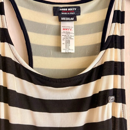 Miss Sixty striped black and white dress used, size M