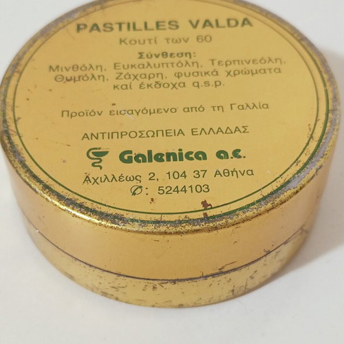 Strepsils and Valda Pastilles small vintage tins used