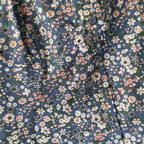Floral dress Paranoia size L used, blue with back elastic