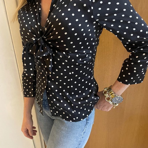 Luisa Spagnoli silk polka dot shirt like new