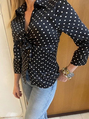 Luisa Spagnoli silk polka dot shirt like new