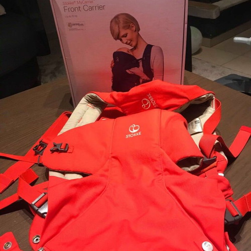 Stokke MyCarrier front baby carrier new, red