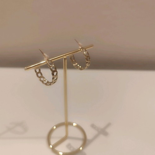 Earrings in romantic style, gold, new