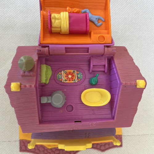 Polly Pocket Western Saloon 1994 playset used with lights and figures